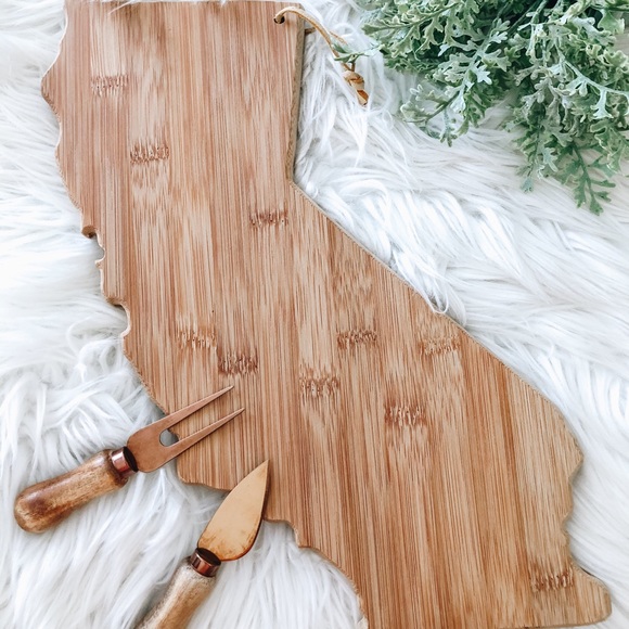 california shapped wooden board